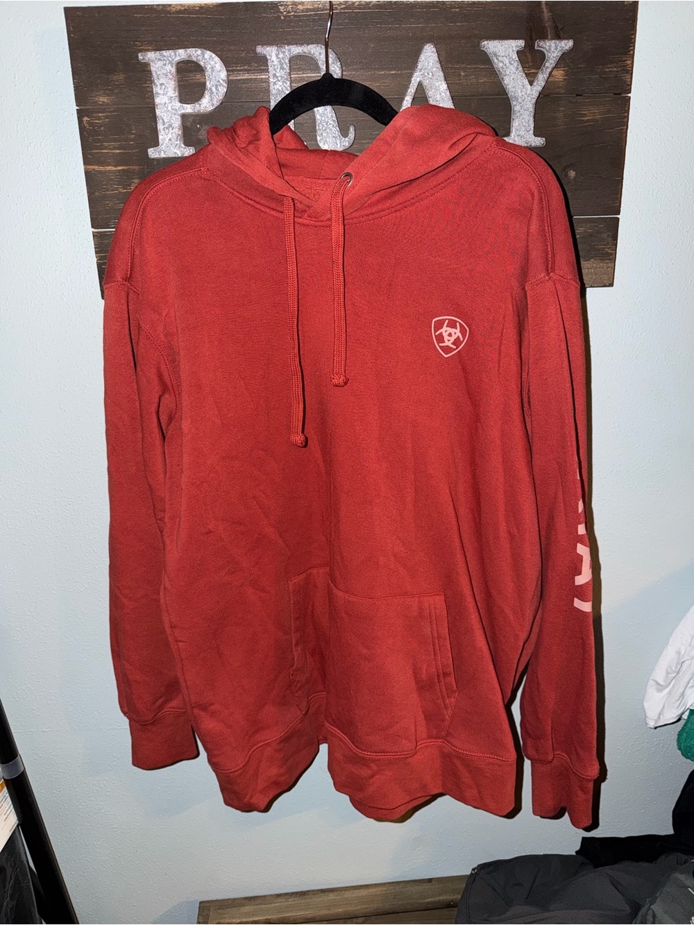 Ariat Rust Red Crewneck Hoodie Pullover